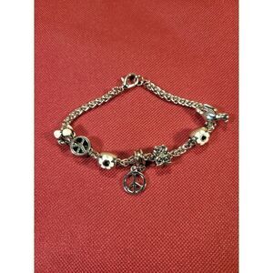 Silvertone Charm Bracelet 